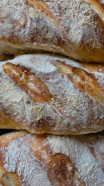 Pan de masa madre recién horneado